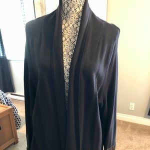 Karl Largerfeld Faux Leather Sleeve Jacket Cardigan in Excellent Condition 2 buy